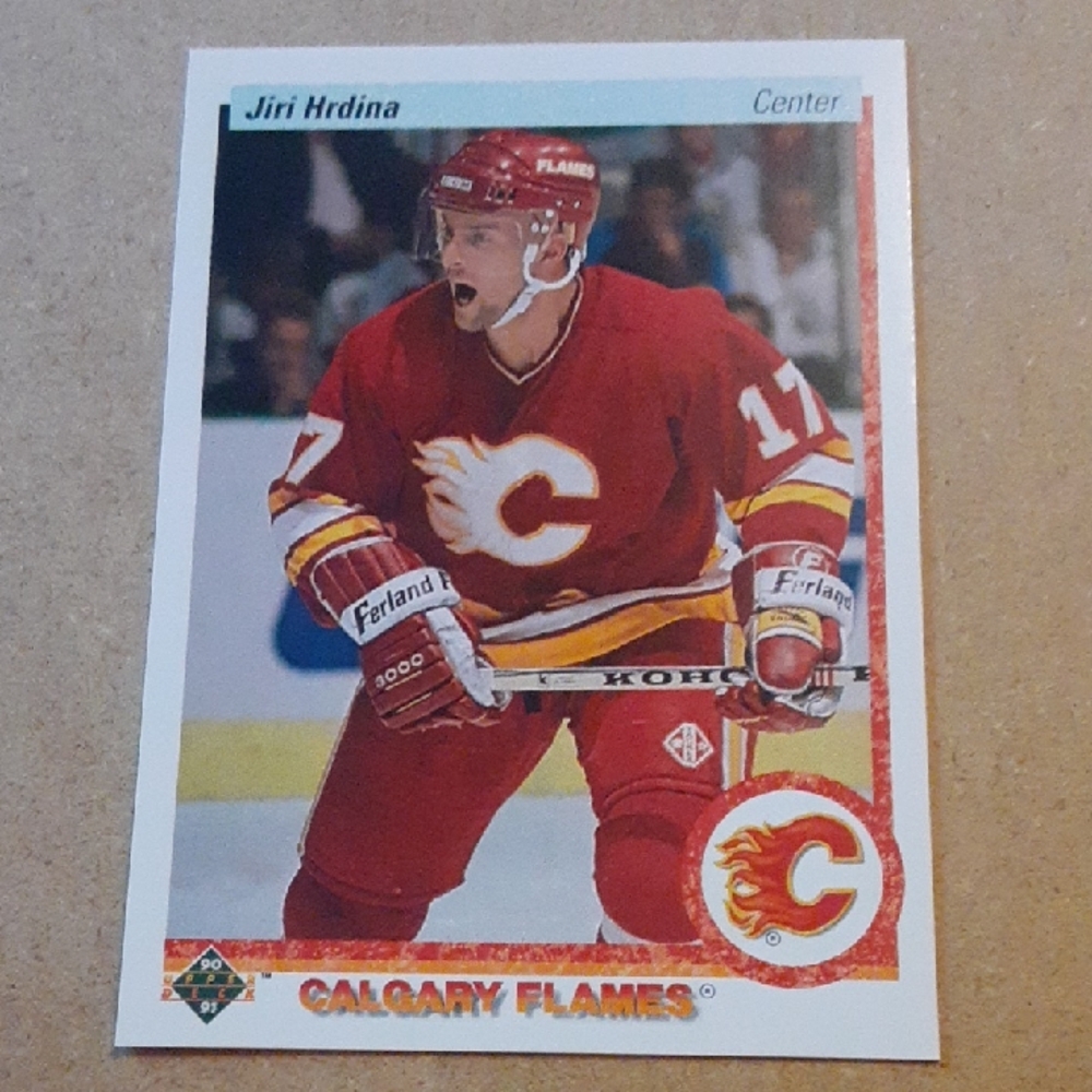 Calgary Flames Jiri Hrdina Hockey Rookie Trading Card